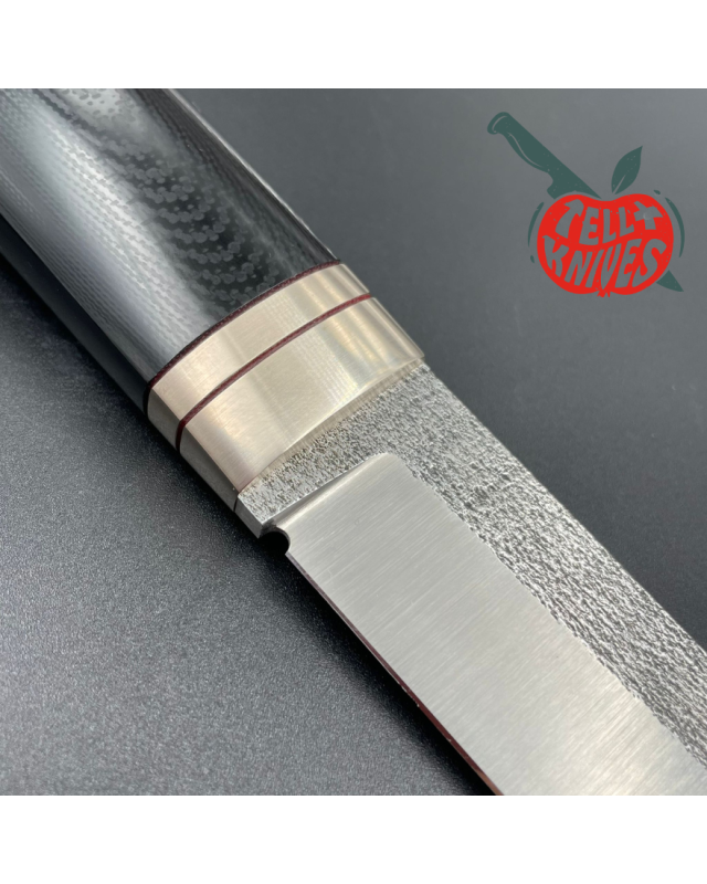 Sergey Shidlovskiy Custom Knives Model Classic Tanto forged Bohler N690 stainless steel polished black G10 handle