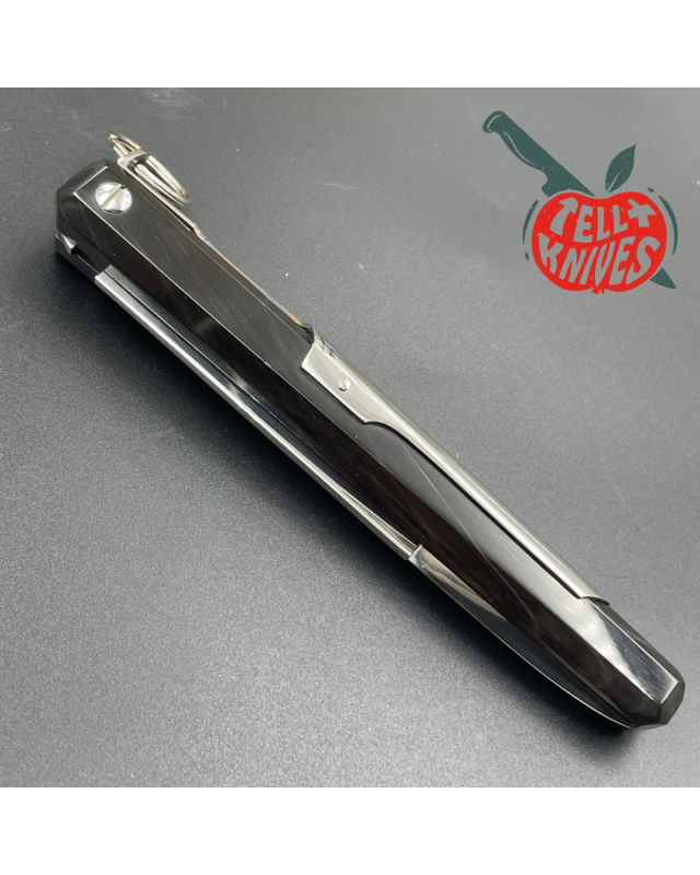 Jacques MONGIN Facette 13 couteau pliant lame acier inox finition miroir manche corne de buffle