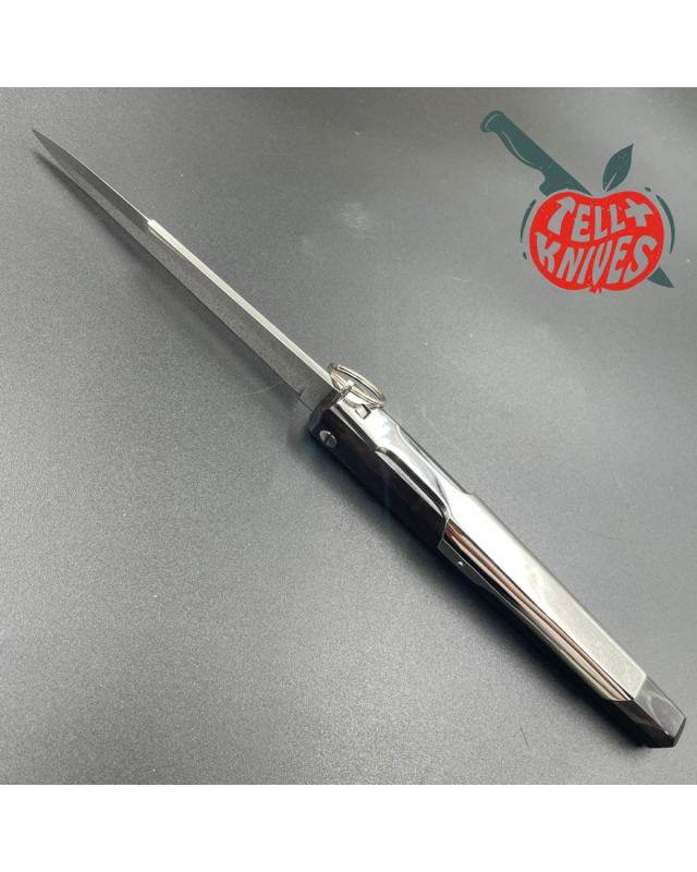 Jacques MONGIN Facette 13 couteau pliant lame acier inox finition miroir manche corne de buffle