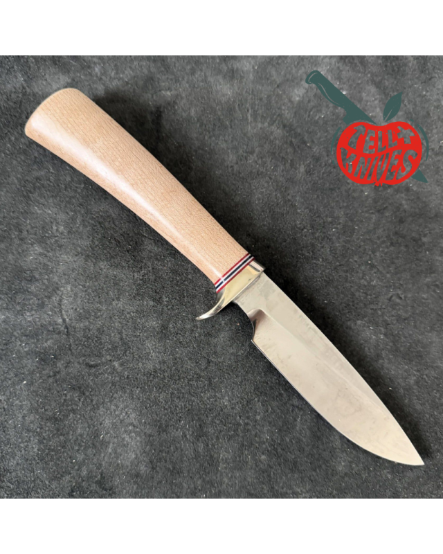 Randall Made Knives Model 26 - 4 Pathfinder forged carbon steel maple wood handle nickel silver guard brown leather shea