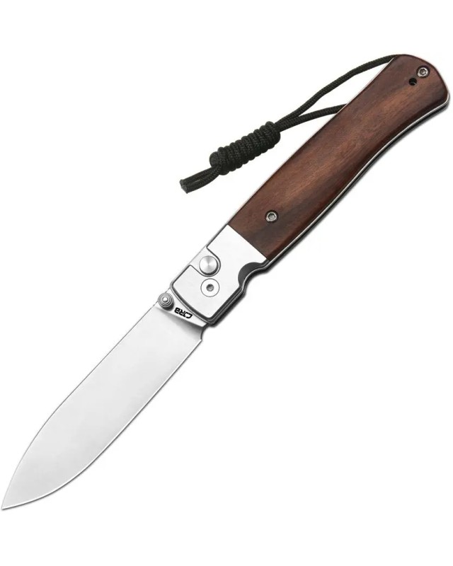 CJRB Glacier Button Lock AR-RPM9 steel satin finish polished steel bolsters wood handle