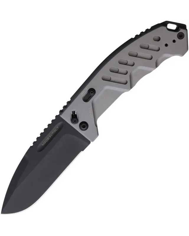 Extrema Ratio  RAO C Crossbar Lock Black MIL-C-13924 burnished Bohler N690 stainless blade Grey aluminium handle