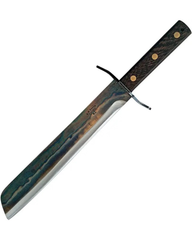 Von Tempsky Golok Machete 8670 High Carbon steel full tang blade wenge wood handle black leather sheath