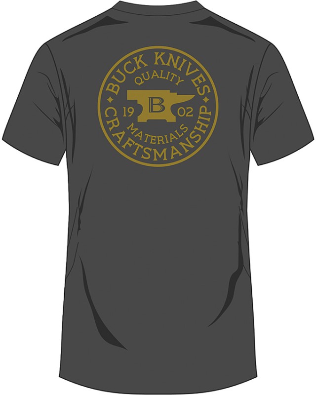 Buck Coin Badge T-Shirt Gray Large