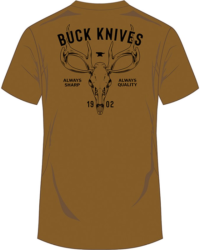 Buck Skull T-Shirt Coyote Large 14299