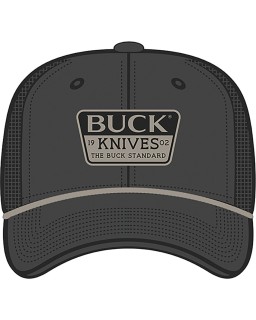 Buck Embroidered Patch Charcoal 14249