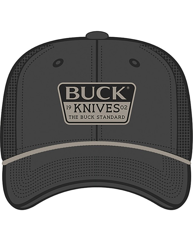 Buck Embroidered Patch Charcoal 14249