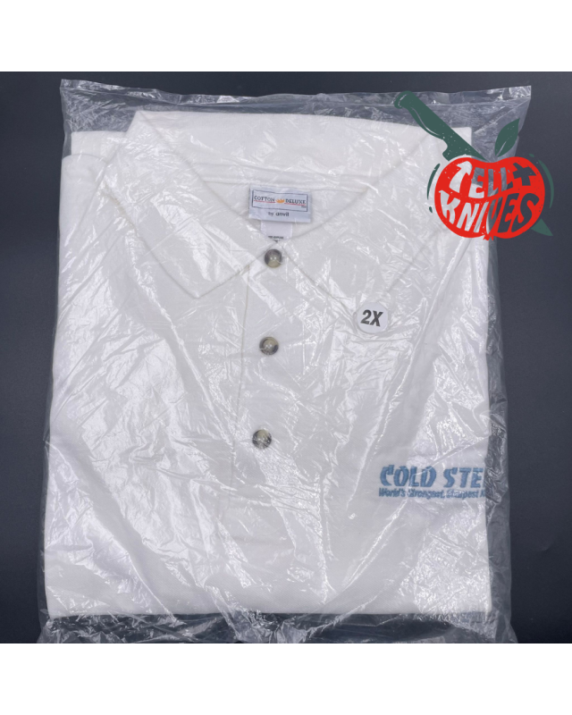 Cold Steel Vintage cotton Polo shirt white 2XL