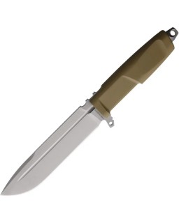 Extrema Ratio DMP fixed blade Bohler N690 steel stonewash finish Coyote Forprene handle coyote nylon MOLLE compatible be