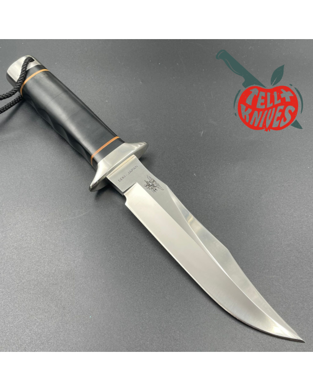 SOG S2 Trident 1986 NAVY SEALS AUS-8 steel black micarta handle SEKI Japan with box