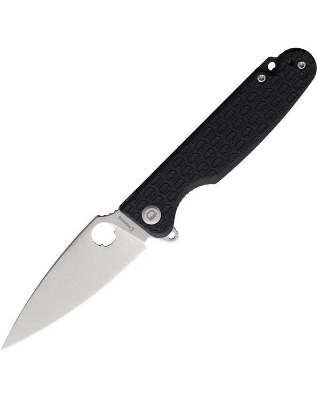 Daggerr Knives Florin Linerlock 8Cr14MoV stainless steel blade stonewash finish Black FRN handle