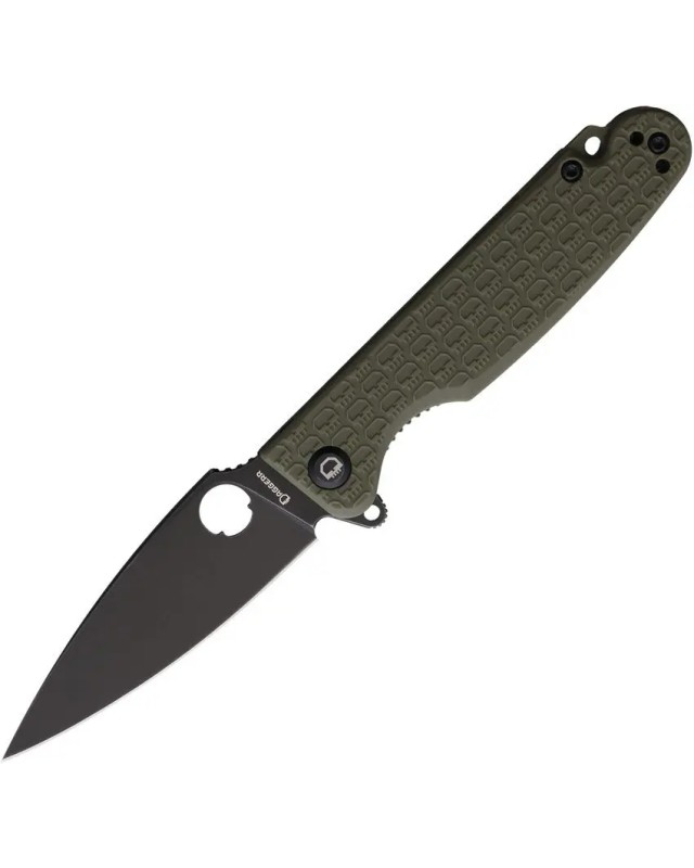 Daggerr Knives Florin Linerlock 8Cr14MoV stainless steel blade blackwash finish OD Green FRN handle