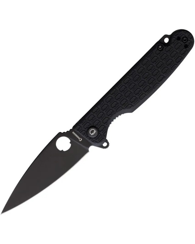 Daggerr Knives Florin Linerlock 8Cr14MoV stainless steel blade blackwash finish Black FRN handle