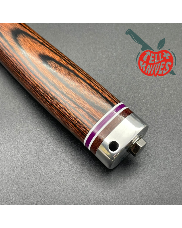 Hattori Precision Master Hunter VG-10 inox steel brass guard laminate Pakkawood handle black leather sheath Hattori Precision Master Hunter VG-10 inox steel brass guard laminate Pakkawood handle black leather sheath