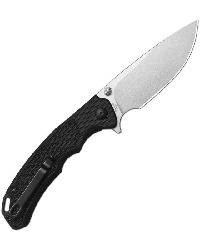 Artisan Cutlery Tradition V2 Linerlock satin finish AR-RPM9 stainless steel drop point blade Black G10 handle