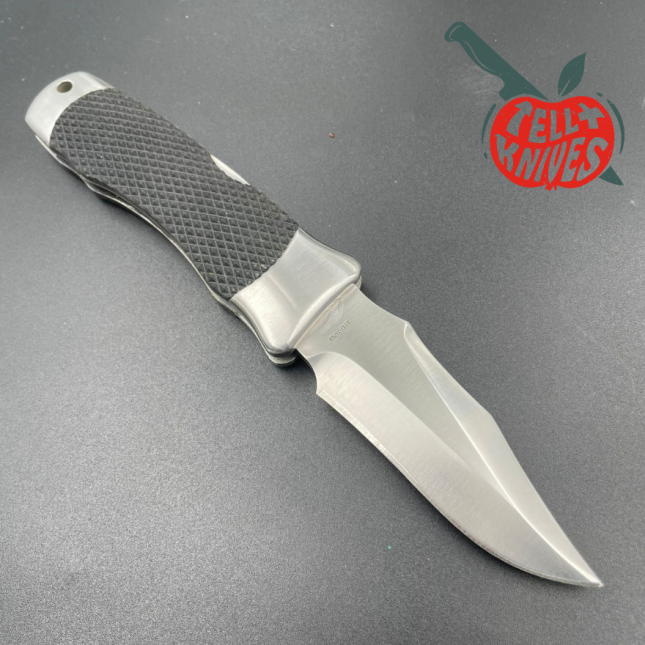 SOG Tomcat S4 440C stainless steel satin finish blade kraton handle lockback with nylon sheath and original box