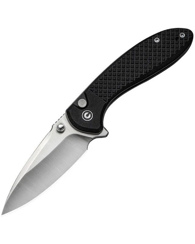 CIVIVI Faeger folding knife 14C28N steel satin finish blade Button Lock Black G10 Handle Flipper