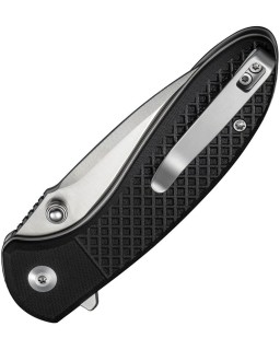CIVIVI Faeger folding knife 14C28N steel satin finish blade Button Lock Black G10 Handle Flipper