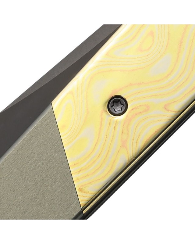 North Mountain Blade Chop2 SAN MAI Tanto SLD-Magic Steel black finish Button Lock grey aluminium bolsters Copper Damascu North Mountain Blade Chop2 SAN MAI Tanto SLD-Magic Steel black finish Button Lock grey aluminium bolsters Copper Damascu