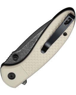 CIVIVI Faeger folding knife 14C28N steel damascus stee blade Button Lock Ivory G10 Handle Flipper