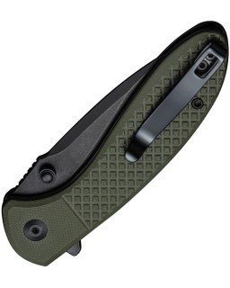 CIVIVI Faeger folding knife 14C28N steel blackwash finish blade Button Lock OD Green G10 Handle Flipper