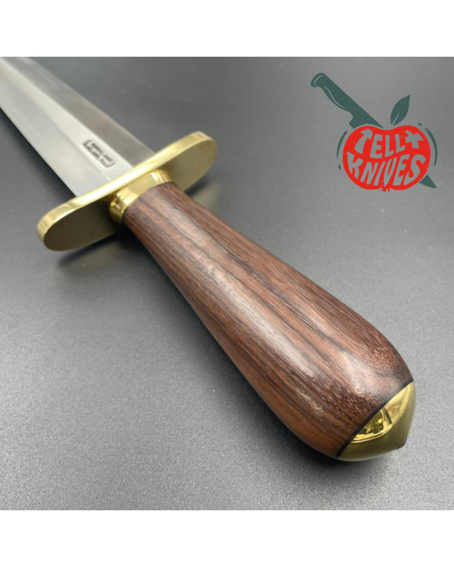 Randall Made Knives Model 13-12 Arkansas Toothpick forged carbon steel Concave Rosewood handle brass forward curved hilt