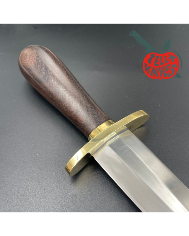 Randall Made Knives Model 13-12 Arkansas Toothpick forged carbon steel Concave Rosewood handle brass forward curved hilt