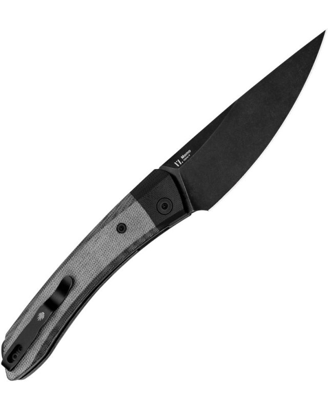 Kizer Cutlery Momo folding knife Nitro-V stainless steel blackwash finish blade linerlock black micarta handle