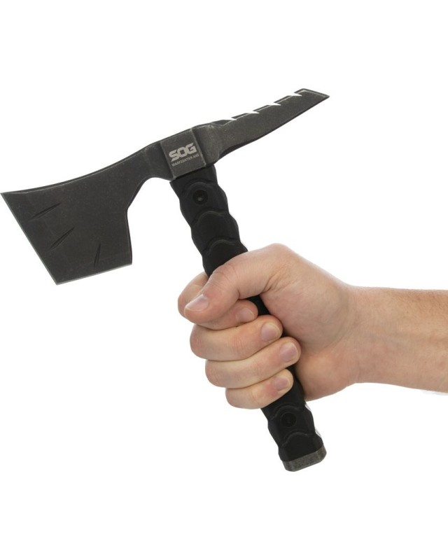 SOG Warfighter Axe 3Cr13MoV stainless steel blackwash finish black G10 handle nylon sheath