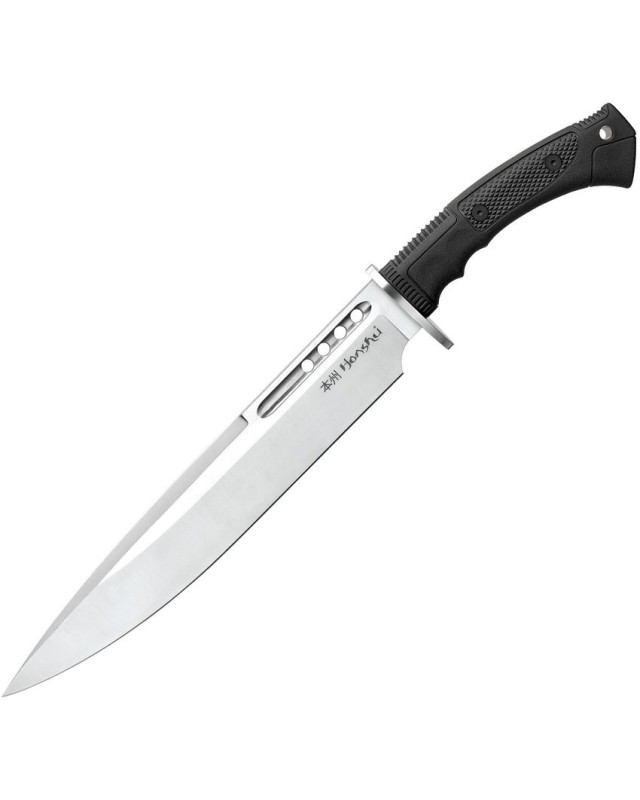 United Cutlery Honshu Boshin Toothpick Knife Fixed Blade 7Cr13 Steel Satin finish blade Black TPR Handle