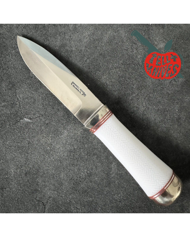 Randall Made Knives Model Gambler 4 forged stainless steel ivorite micarta handle nickel silver guard and pommel black l