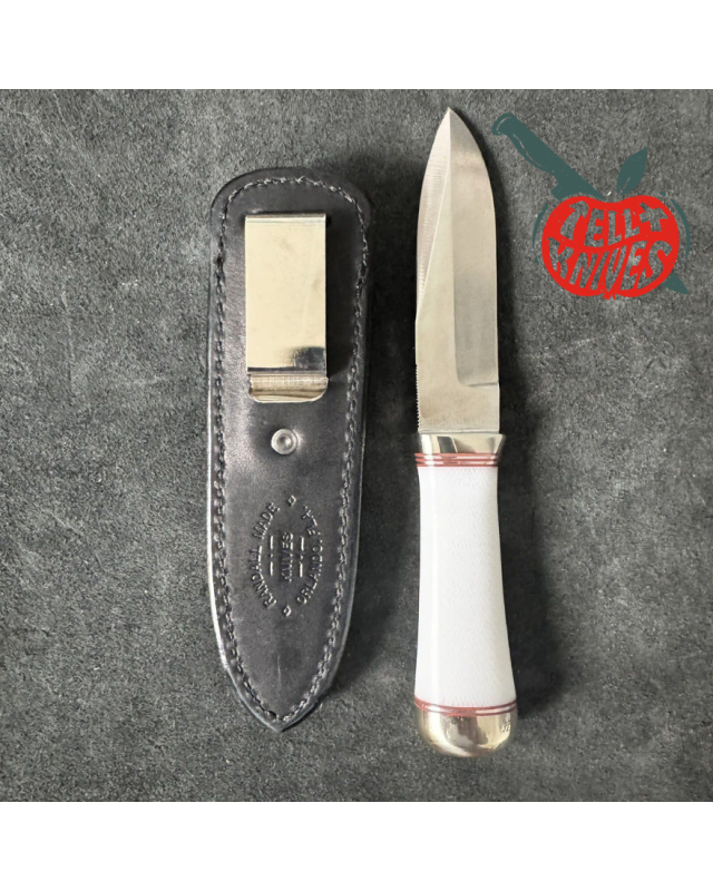Randall Made Knives Model Gambler 4 forged stainless steel ivorite micarta handle nickel silver guard and pommel black l