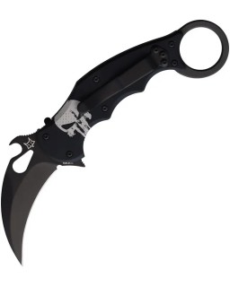 FOX Knives 599 Karambit Punisher N690 steel blade black finish black aluminium handle