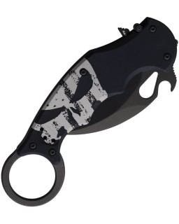 FOX Knives 599 Karambit Punisher N690 steel blade black finish black aluminium handle