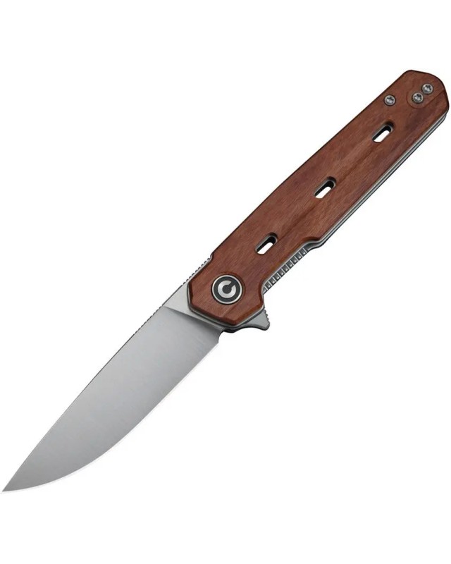 CIVIVI Navo folding knife Nitro-V blade satin finish Linerlock Wood Handle Flipper Ostap Hel Design