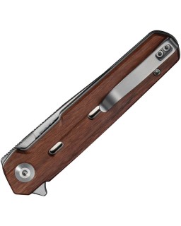 CIVIVI Navo folding knife Nitro-V blade satin finish Linerlock Wood Handle Flipper Ostap Hel Design