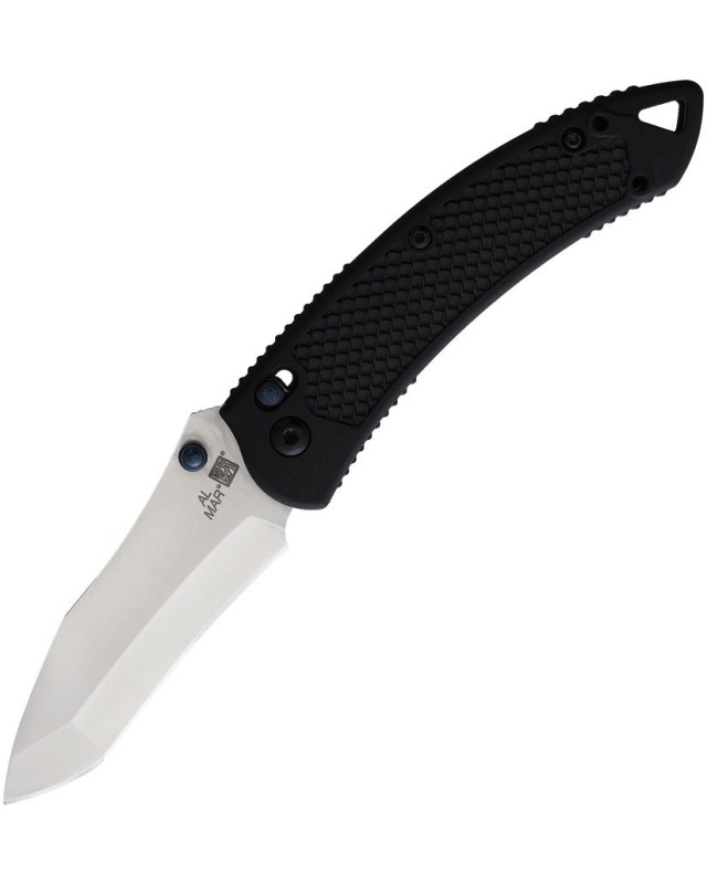 Al Mar Knives Payara folding knife D2 steel satin finish blade black ABS handle crossbar lock