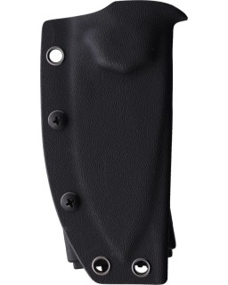 Kunwu Knives Stiffy D Fixed Blade Vanadis 4 steel black DLC finish Brown canva micarta handle black kydex sheath