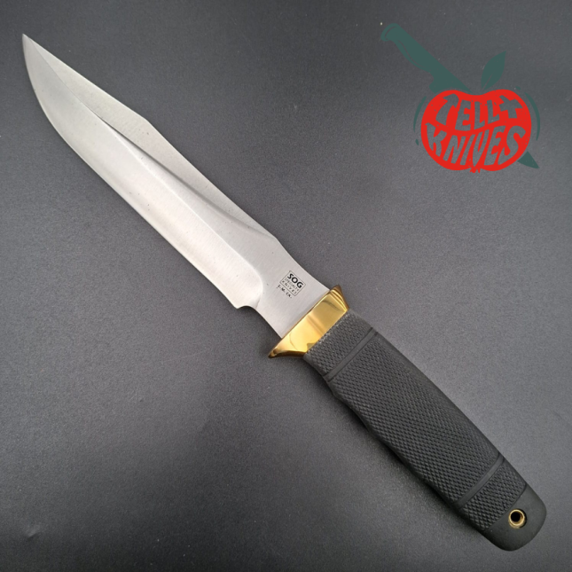 SOG Tech II SEKI JAPAN SK5 carbon steel blade satin finish brass guard Kraton handle Cordura sheath with original box