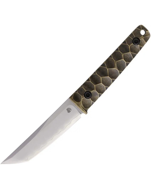 North Mountain Blades Chop Mini Fixed Blade SAN MAI SLD-MAGIC stainless steel sculpted copper handle black kydex sheath North Mountain Blades Chop Mini Fixed Blade SAN MAI SLD-MAGIC stainless steel sculpted copper handle black kydex sheath