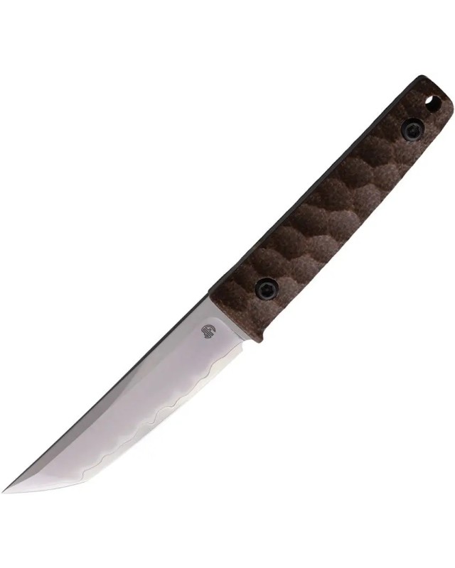 North Mountain Blades Chop Mini Fixed Blade SAN MAI SLD-MAGIC stainless steel brown micarta handle black kydex sheath North Mountain Blades Chop Mini Fixed Blade SAN MAI SLD-MAGIC stainless steel brown micarta handle black kydex sheath