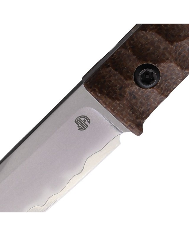 North Mountain Blades Chop Mini Fixed Blade SAN MAI SLD-MAGIC stainless steel brown micarta handle black kydex sheath North Mountain Blades Chop Mini Fixed Blade SAN MAI SLD-MAGIC stainless steel brown micarta handle black kydex sheath
