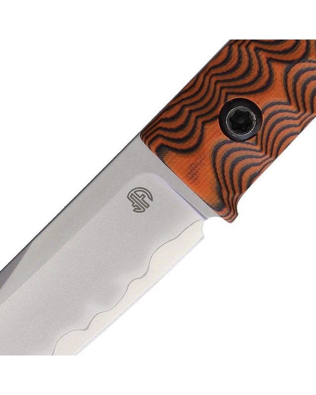 North Mountain Blades Chop Mini Fixed Blade SAN MAI SLD-MAGIC stainless steel orange G10 handle black kydex sheath North Mountain Blades Chop Mini Fixed Blade SAN MAI SLD-MAGIC stainless steel orange G10 handle black kydex sheath
