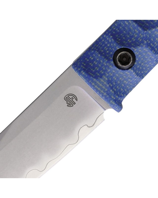 North Mountain Blades Chop Mini Fixed Blade SAN MAI SLD-MAGIC stainless steel Blue G10 handle black kydex sheath North Mountain Blades Chop Mini Fixed Blade SAN MAI SLD-MAGIC stainless steel Blue G10 handle black kydex sheath