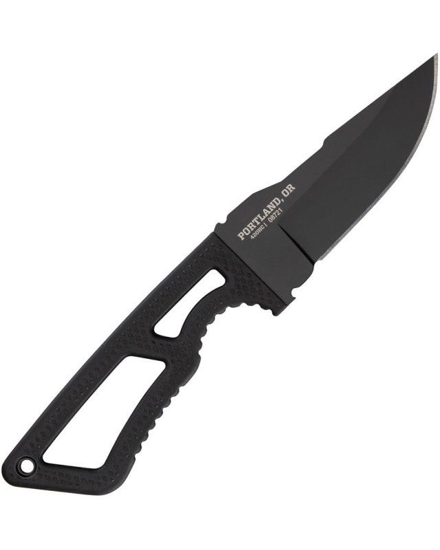 Gerber Ghostrike Fixed Blade 420HC stainless steel black finish polmer handle grip black plastic holster Gerber Ghostrike Fixed Blade 420HC stainless steel black finish polmer handle grip black plastic holster