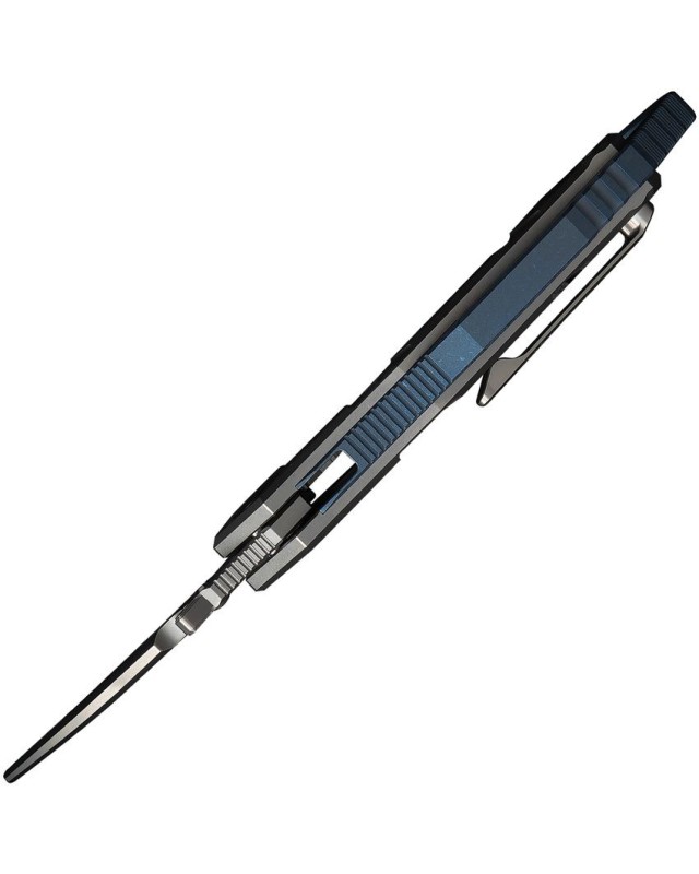 WeKnifeCo Tayra Karambit stonewash finish Bohler M390 stainless hawkbill blade blue and gray stonewashed titanium handle WeKnifeCo Tayra Karambit stonewash finish Bohler M390 stainless hawkbill blade blue and gray stonewashed titanium handle