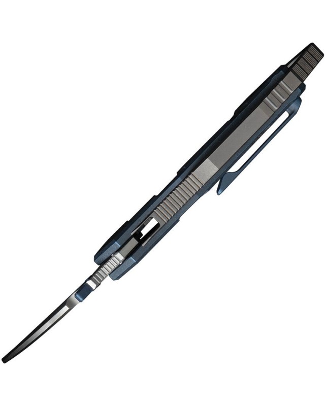 WeKnifeCo Tayra Karambit satin finish Bohler M390 stainless hawkbill blade blue stonewashed titanium handle finger ring WeKnifeCo Tayra Karambit satin finish Bohler M390 stainless hawkbill blade blue stonewashed titanium handle finger ring