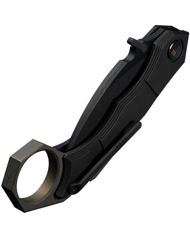 WeKnifeCo Tayra Karambit blackwash finish Bohler M390 stainless hawkbill blade blackwashed and brushed titanium handle f WeKnifeCo Tayra Karambit blackwash finish Bohler M390 stainless hawkbill blade blackwashed and brushed titanium handle f