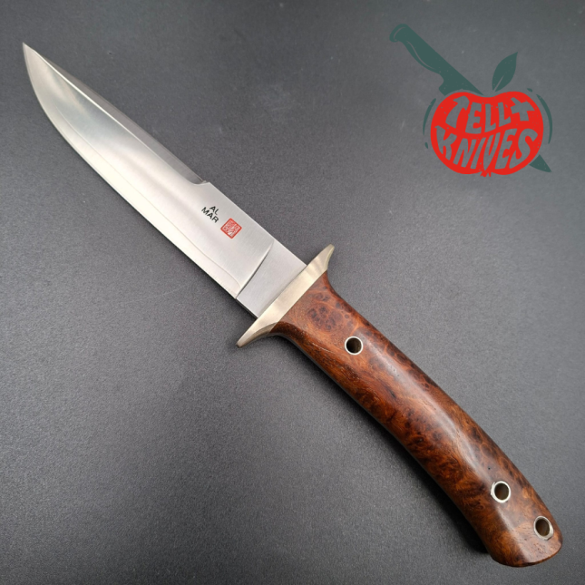 AL MAR KNIVES SV-25 Shiva Fixed Blade - 25th Anniversary Limited Edition fixed blade full tang VG-10 steel quince wood handle