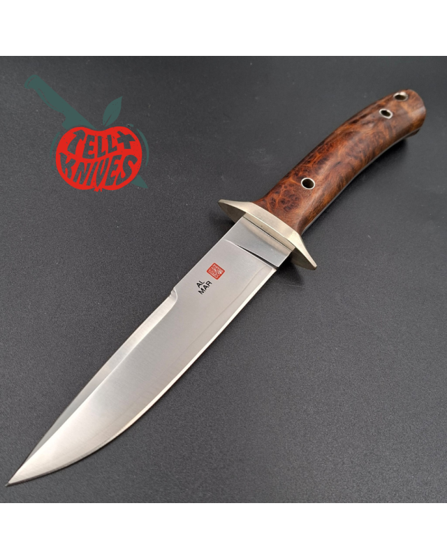 AL MAR KNIVES SV-25 Shiva Fixed Blade - 25th Anniversary Limited Edition fixed blade full tang VG-10 steel quince wood handle AL MAR KNIVES SV-25 Shiva Fixed Blade - 25th Anniversary Limited Edition fixed blade full tang VG-10 steel quince wood handle